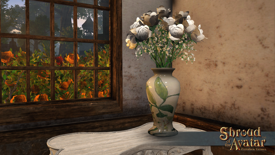 Fancy Vase of White Roses