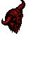 Image of Aka Oni's Head With Cracked Horns